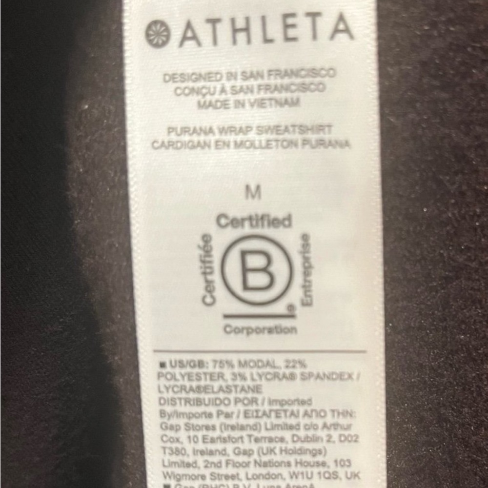 ATHLETA Walnut Brown Purana Wrap Hoodie Size Medium - Picture 6 of 7